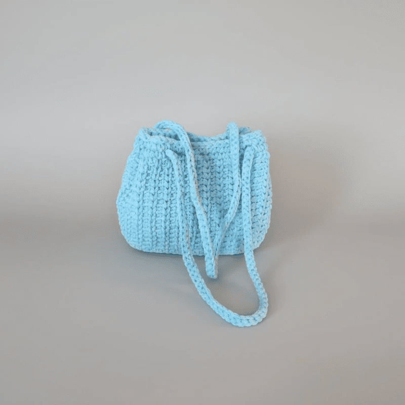 Handmade Macrame Bucket Purse - Durable Vinyl Bottom - Stitched Creations