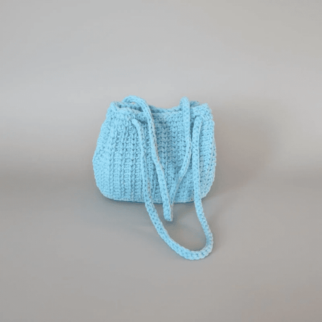 Handmade Macrame Bucket Purse - Durable Vinyl Bottom - Stitched Creations