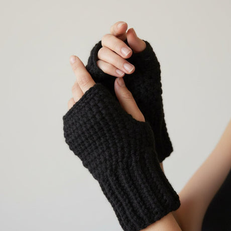 Warm fingerless gloves - Stitched Creations