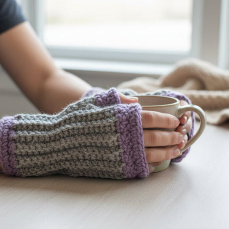 Fingerless Gloves Handmade adult size - Stitched Creations