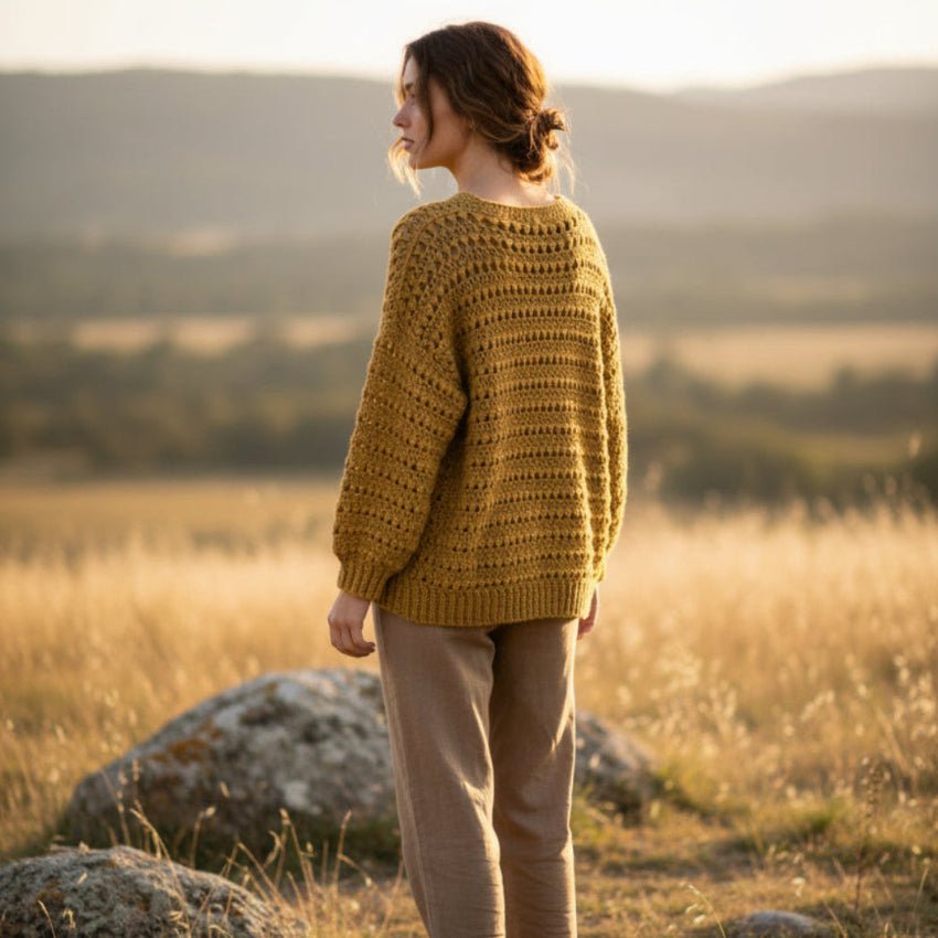 Pull over sweater handmade unique design - Stitched Creations