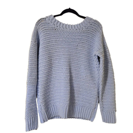 Handmade Crochet Pullover Sweater - Women's Medium Long Sleeve - Stitched Creations