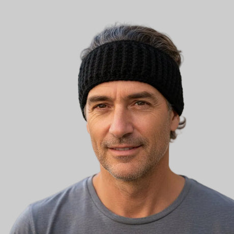 Winter Headband black in color - Stitched Creations