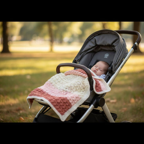 Baby blanket handmade/crib blanket multi - colored - Stitched Creations