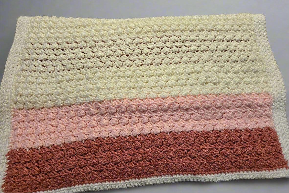 Baby blanket handmade/crib blanket multi - colored - Stitched Creations