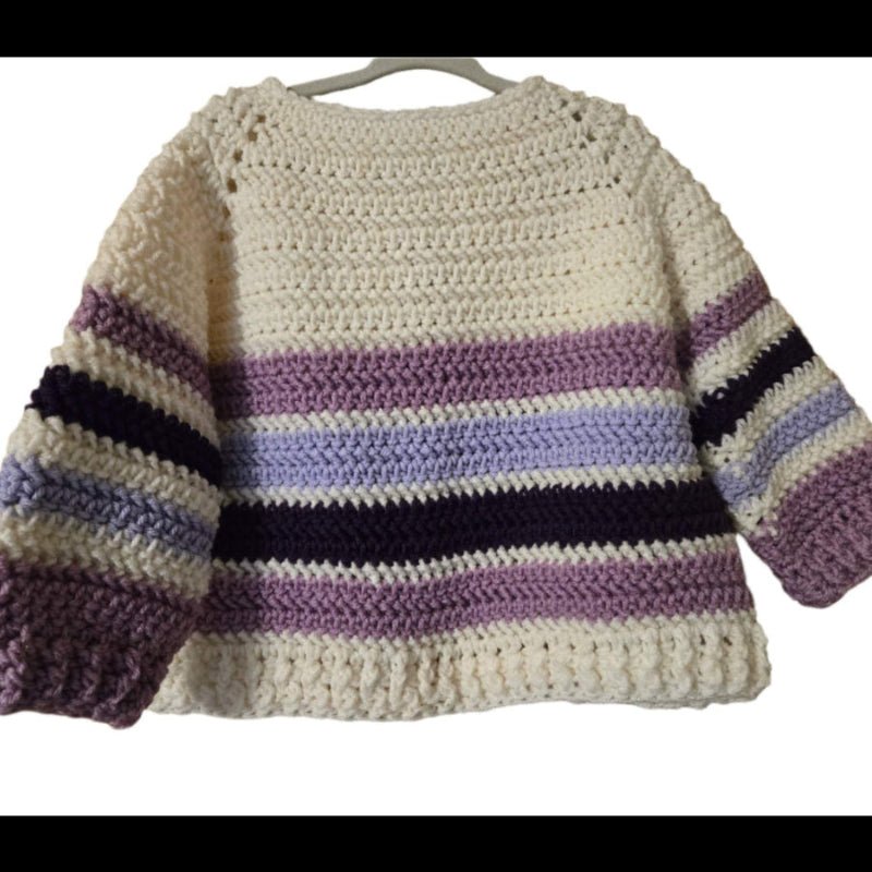 Stripped baby sweater 1 - 2 years old - Stitched Creations