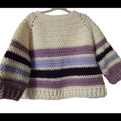 Stripped baby sweater 1 - 2 years old - Stitched Creations