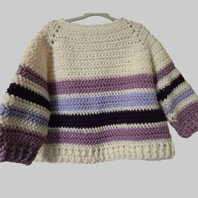 Stripped baby sweater 1 - 2 years old - Stitched Creations