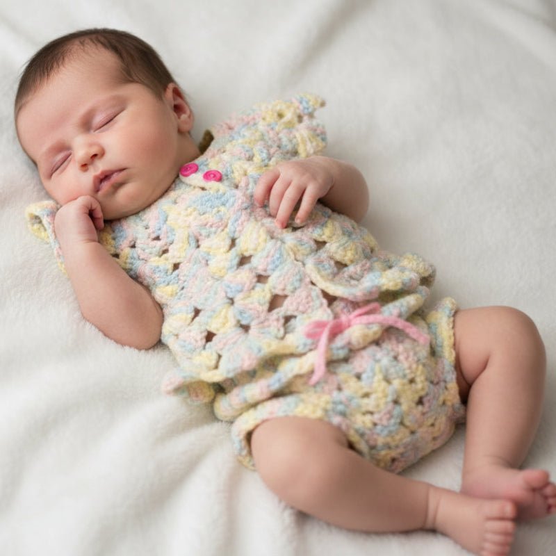 New born baby top and short pant set - Stitched Creations