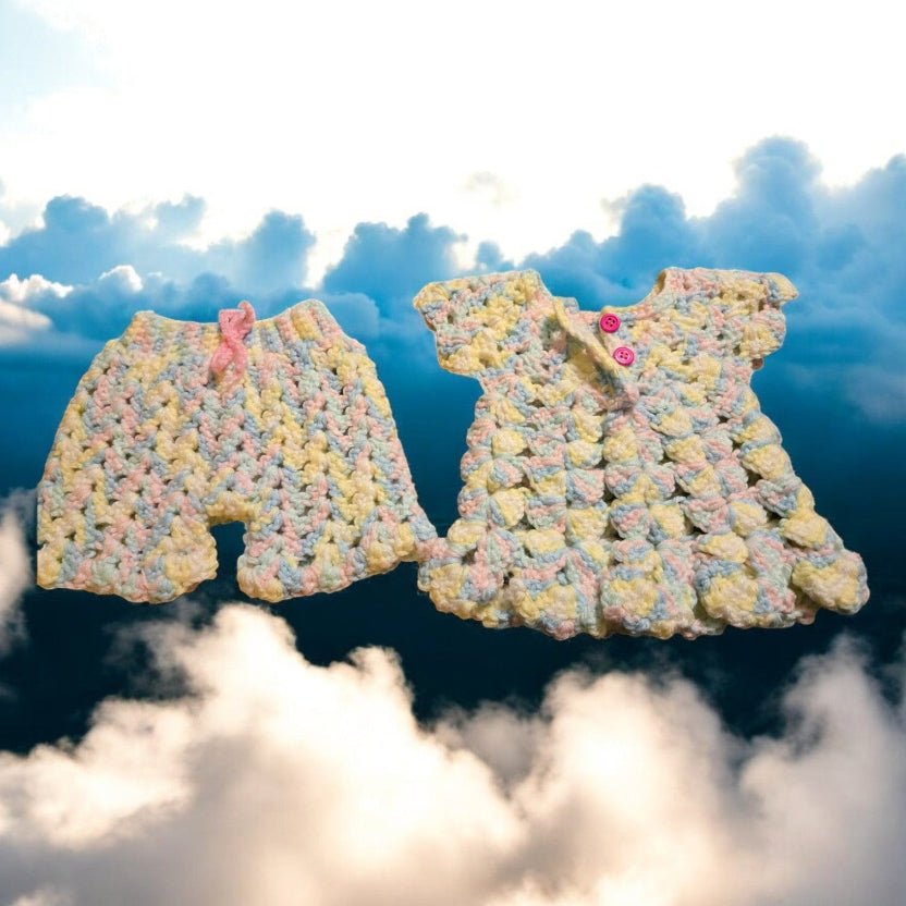 New born baby top and short pant set - Stitched Creations