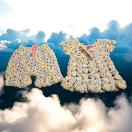 New born baby top and short pant set - Stitched Creations