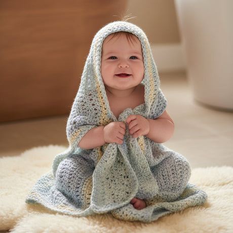 Baby hooded towel with two wash clothes handmade - Stitched Creations