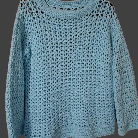 Woman/teen long sleeve pullover sweater - Stitched Creations