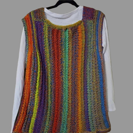 Vest with long sleeve white tee - Stitched Creations