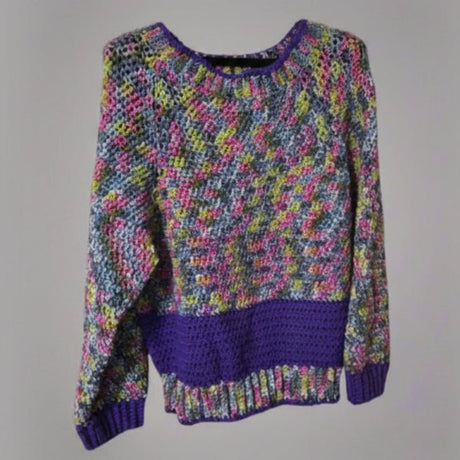 Womans pull over long sleeve sweater - Stitched Creations