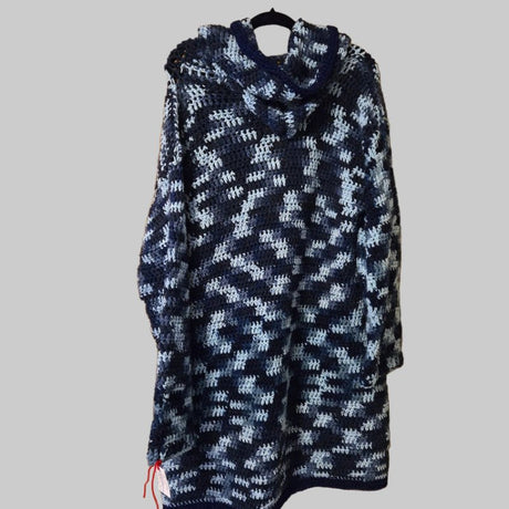 Handmade crocheted long sweater - Stitched Creations