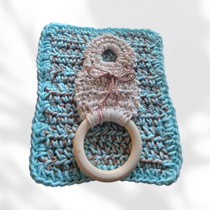 Dish towel holder attaches to cabinet knob - Stitched Creations