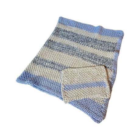 Baby towel with soft wash cloth - Stitched Creations
