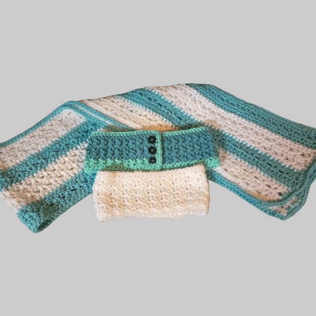 Scarf with two winter headbands - Stitched Creations