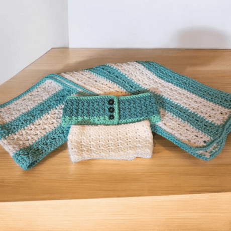 Handmade Crochet Scarf & Two Winter Headbands - Stitched Creations