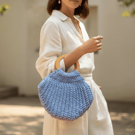 Unique crocheted shell purse - Stitched Creations