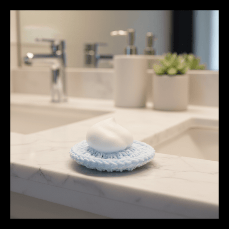 Handmade Spa Gift Basket - Facial Care Set with Wash Cloths & Face Scrubby - Stitched Creations