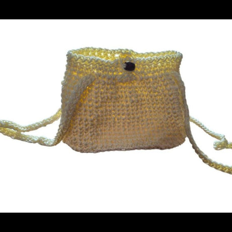 Custom handmade yellow two strap purse - Stitched Creations