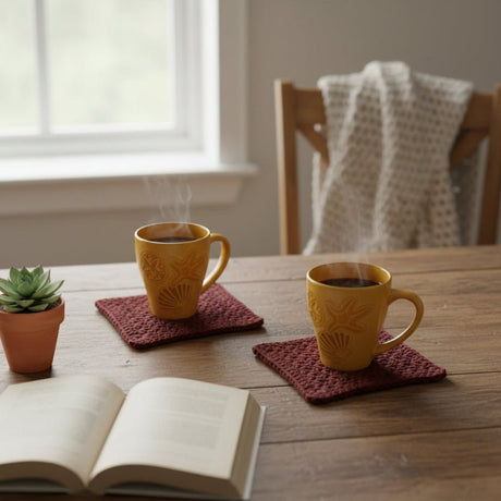Cozy home decor gift set Mug rugs - Stitched Creations