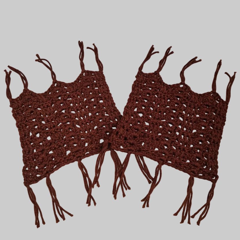 Maroon Handmade Mug Rugs - Stitched Creations