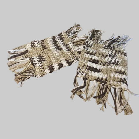 Crocheted set of two mug rugs - Stitched Creations
