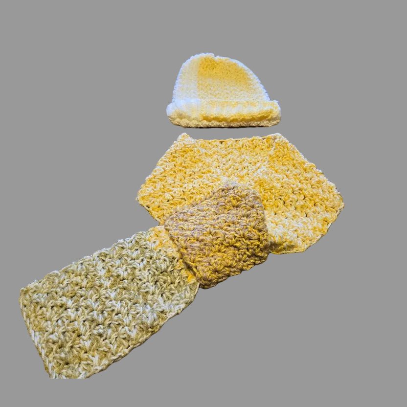 Handmade Crochet Hat & Keyhole Scarf Set Stitched Creations - Stitched Creations