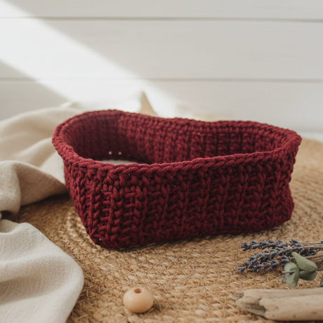 Heart Shaped Macramé Basket - Handmade Storage Organizer - Stitched Creations