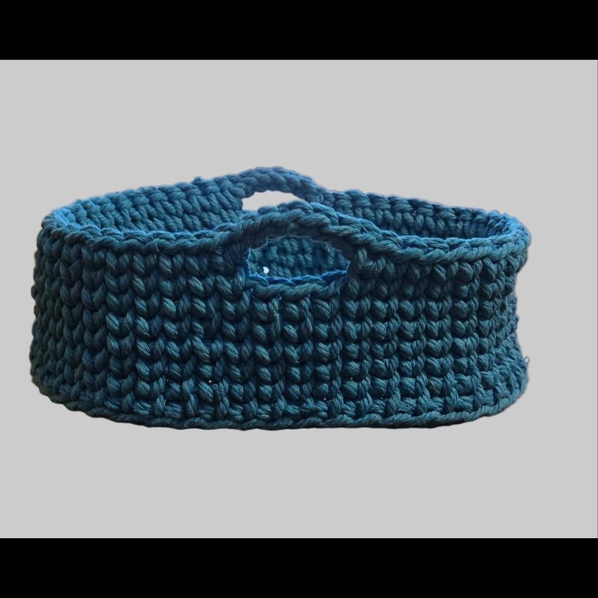 Oval Shaped Crochet Baskets - Stitched Creations