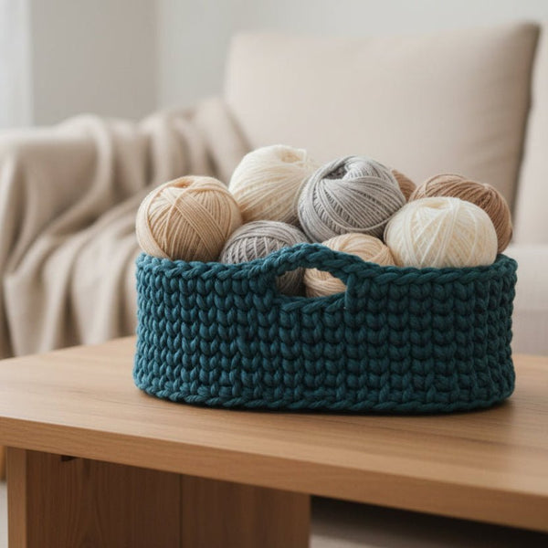 Oval Shaped Crochet Baskets - Stitched Creations