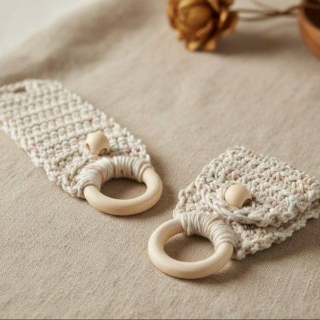 Handmade Crochet Dish Towel Holder - Kitchen Towel Ring - Stitched Creations