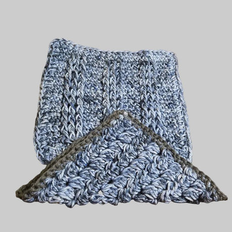Handmade Cotton Dish Cloths Set of 2 - Reusable Kitchen Towels - Stitched Creations