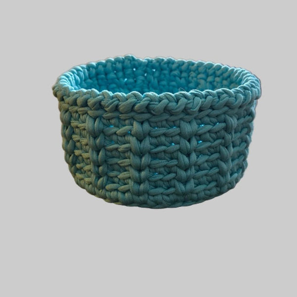 Handmade Crocheted Storage Baskets - Stitched Creations