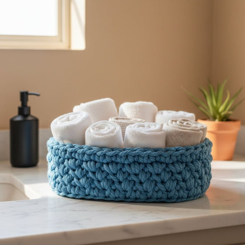 Handmade Heart-Shaped Macrame Basket - Stitched Creations