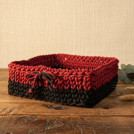 Handmade macrame basket 7.5 x 7.5-Stitched Creations