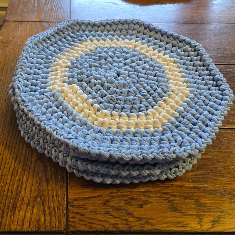 Handmade Octagon place mat 12 x 12- By Stitched Creations.