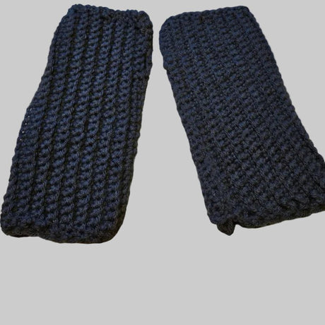 Fingerless Gloves dark blue - Stitched Creations