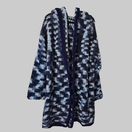 Handmade crocheted long sweater - Stitched Creations