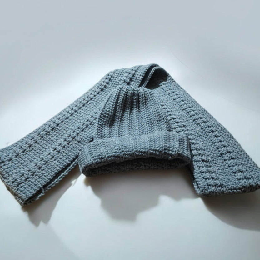 Stylish winter hat and scarf set handmade - Stitched Creations
