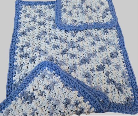 Unique Design dish towel with two dish clothes - Stitched Creations