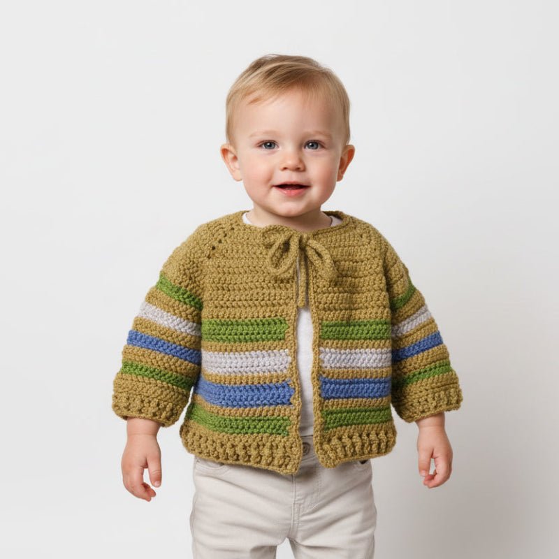 Toddler cardigan ages one to two years old - Stitched Creations