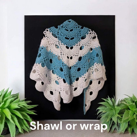 Designer handmade shawl/wrap - Stitched Creations