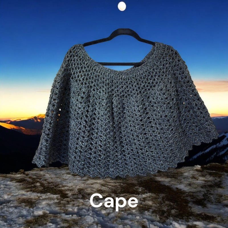 Handmade short cape for women size small - Stitched Creations