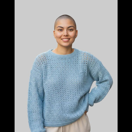 Woman/teen long sleeve pullover sweater - Stitched Creations