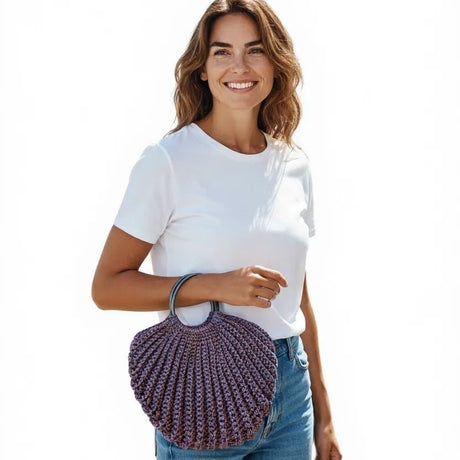 Handmade bronze purse with handles - Stitched Creations