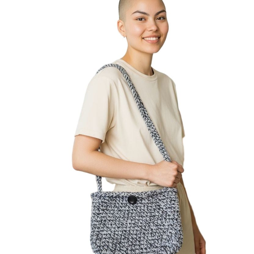 Handmade purse with shoulder strap - Stitched Creations